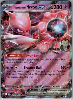 Team Rocket's Mewtwo ex - 081/182 SV10: Destined Rivals - Pokemon Card - NM - Image 1