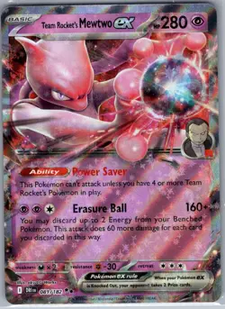 Team Rocket's Mewtwo ex 081/182 SV10: Destined Rivals - Pokemon Card - NM - Image 1