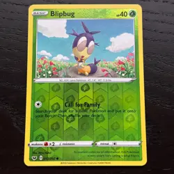 Blipbug 017/202 Pokemon Sword & Shield Base Set Reverse Holo Common Card NM - Image 1