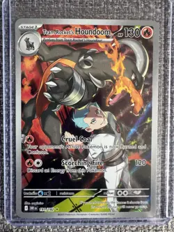 Team Rocket's Houndoom SV10: Destined Rivals 191/182 Illustration Rare Pokemon - Image 1