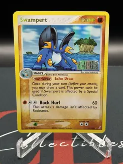 2006 Pokemon Swampert Crystal Guardians 27/100 Holo Rare MP - Image 1