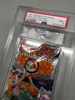 1996 Pokemon PSA 9 MINT Japanese Base set Sealed foil pack - 291 Yen - Image 2