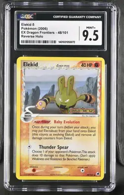 Elekid 48/101 - Pokemon EX Dragon Frontiers Stamped Rev. Holo CGC 9.5 - Image 1