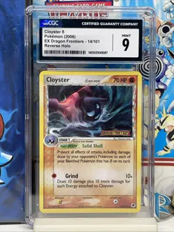 CLOYSTER 14/101 - 2006 POKEMON EX DRAGON FRONTIERS REV. FOIL STAMPED CGC9 - Image 3
