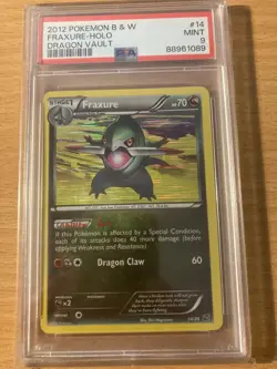 PSA 9 fraxure holo dragon vault BW 2012 Pokemon - Image 1