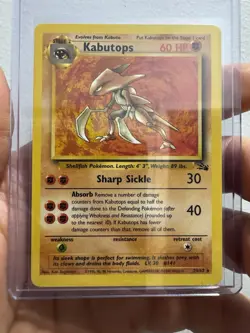 Kabutops 24/62 R Fossil Pokemon Unlimited Mintyyy - Image 1