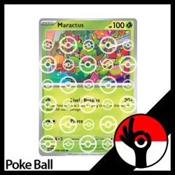Pokemon TCG: Black Bolt - PokeBall Reverse Holo - 008/086 - Maractus - Image 1