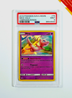 Pokemon PSA 9 Mew #76 Holo Unbroken Bonds 2019 English - Image 1