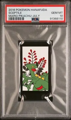 Pokemon PSA 10 Sceptile Hanafuda Mario Pikachu-July 2016 Japanese - Image 2