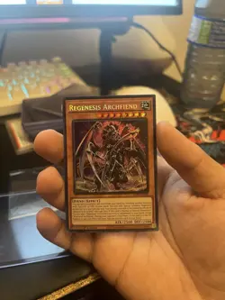 Yugioh - Regenesis Archfiend Secret Rare ALIN-EN016, Near Mint, 1st Edition - Image 1