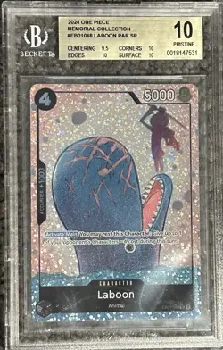 One Piece Card Laboon EB01-048 SR Alternate Art BGS 10 PRISTINE - Image 1