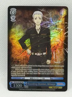 Weiss Schwarz Tokyo Revengers Mitsuya Founding Member SSP Autographed Card TRV/… - Image 1