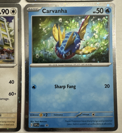 Cosmos Holo Pokemon Lot 4 Cards - 2x Glimmora #126, Carvanha #93, Vigoroth #161 - Image 2
