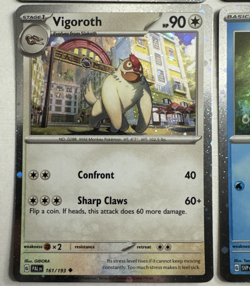 Cosmos Holo Pokemon Lot 4 Cards - 2x Glimmora #126, Carvanha #93, Vigoroth #161 - Image 3