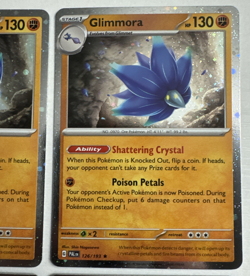 Cosmos Holo Pokemon Lot 4 Cards - 2x Glimmora #126, Carvanha #93, Vigoroth #161 - Image 5