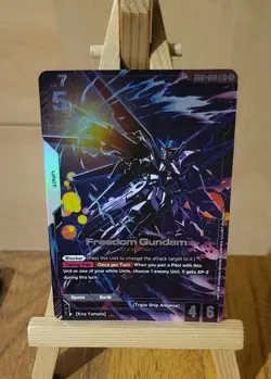 Gundam TCG Freedom Gundam GD01-065 LR+ Alt art AA Card Game CCG English - Image 1