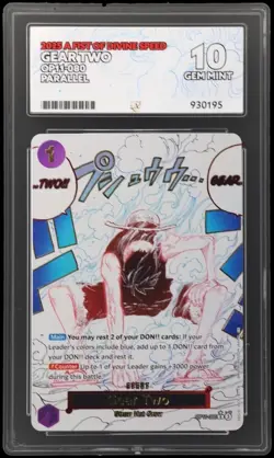Gear Two OP11-080 Parallel A Fist of Divine Speed 2025 One Piece Card ACE 10 - Image 1