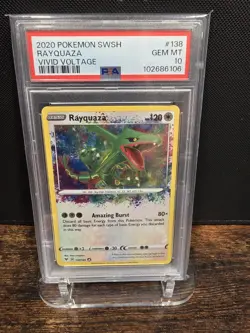 PSA 10 2020 POKEMON SWORD & SHIELD VIVID VOLTAGE RAYQUAZA 138 - Image 1