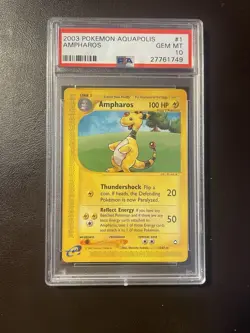 PSA 10 Ampharos Non Holo - 1/147 - Aquapolis - Pokemon - Read Description - Image 1