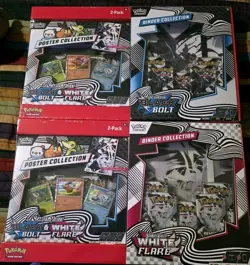 Pokemon TCG Black Bolt White Flare Sams Club Binder Bundles Lot of 2 SEALED - Image 1