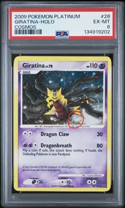 Pokemon 2009 Platinum GIRATINA Cosmos Holo #28 PSA 6 *SWIRL* - Image 1