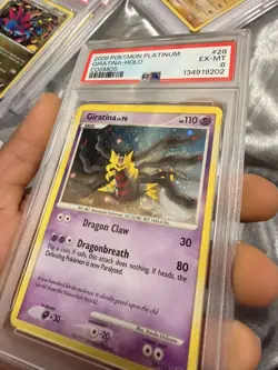 Pokemon 2009 Platinum GIRATINA Cosmos Holo #28 PSA 6 *SWIRL* - Image 3