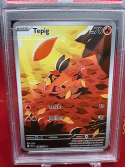 Tepig - 096/086 Illustration Rare Pokemon White Flare PSA 10 - Image 2