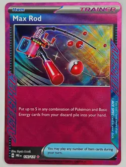 Pokemon TCG - 116/131 Max Rod Prismatic Evolutions Ace Spec - Image 1