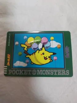 [NM-] Flying Pikachu Japanese Sealdass Bandai Pokemon POCKET MONSTERS 8492 - Image 1