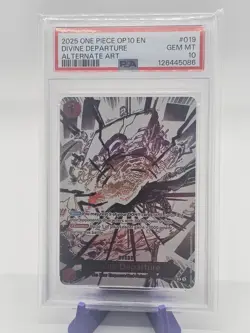 2025 One Piece OP10-019 Divine Departure Alt Art Rare Royal Blood PSA 10 - Image 1