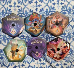 Disney Lorcana Tcg Lot Of 6 Game Spinners From 6 Different Sets - Image 1
