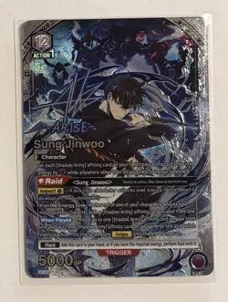 🔥HOT / Union Arena: Sung Jinwoo SR** (022) Signature, UE17BT : Solo Leveling - Image 1