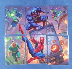 MTG Marvel Spider-Man Scene Art Series Full Complete 6 Card Set SPE Collectible - Image 1