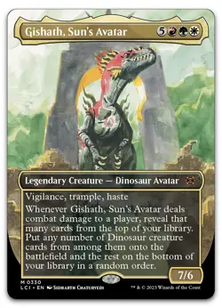 Gishath, Sun's Avatar (Borderless) #330 NM Lost Caverns of Ixalan LCI Magic MTG - Image 1
