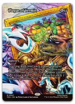 Plague of Vermin (Borderless) #7 (Foil) (NM) PZA Magic MTG - Image 1