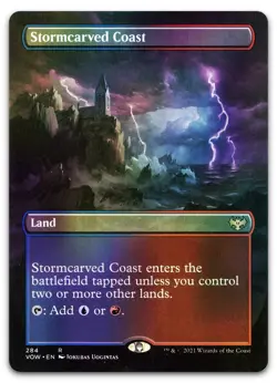 Stormcarved Coast (Borderless) #284 (Foil) (NM) Crimson Vow VOW Magic MTG - Image 1