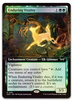 Enduring Vitality (Extended Art) #381 (Foil) (NM) Duskmourn DSK Magic MTG - Image 1