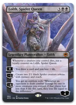 Lolth, Spider Queen (Borderless) #284 (NM) Forgotten Realms AFR Magic MTG - Image 1