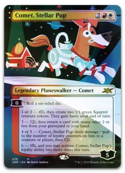 Comet, Stellar Pup (Borderless) #275 (Foil) (NM) Unfinity UNF Magic MTG - Image 1