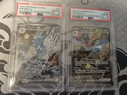Sequential PSA 10 Kingdra EX #131 Greninja EX #132 Pokemon Shrouded Fable Promo - Image 1