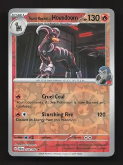 Team Rocket's Houndoom 038/182 Uncommon Destined Rivals Pokemon Reverse Holo NM - Image 1