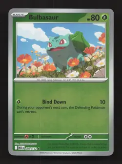Bulbasaur 001/132 Common Mega Evolution Pokemon Reverse Holo Near Mint - Image 1