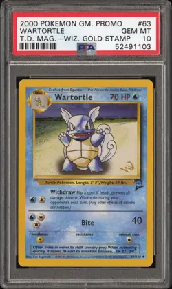 2000 Pokemon WIZARDS GOLD STAMP Wartortle Top Dec Magazin Promo PSA 10 GEM MINT - Image 1