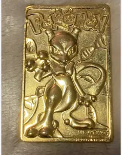 1999 Burger King Limited Edition Pokemon Trading Card 23K Gold Plated Mewtwo - Image 1