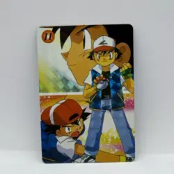 1998 Bandai Pokemon Carddass Ash #11 Prism Holo Japanese Vintage LP - Image 1