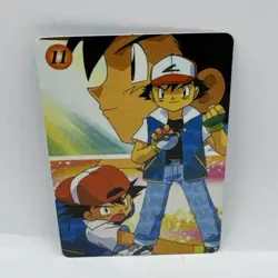 1998 Bandai Pokemon Carddass Ash #11 Prism Holo Japanese Vintage LP - Image 4