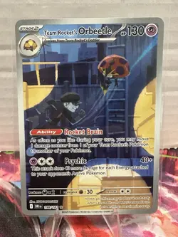 Team Rocket’s Orbeetle 198/182 Illustration Rare SV10 Destined Rivals NM Pokemon - Image 1