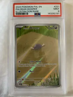 Pokemon Paldean Wooper 221/193 Paldea Evolved Illustration Rare Holo PSA 9 - Image 1