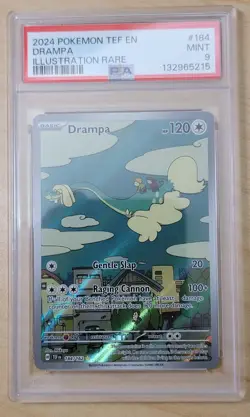 Drampa 2024 Pokemon Illustration RARE #184 - Temporal Forces - PSA 9 MINT!! - Image 1
