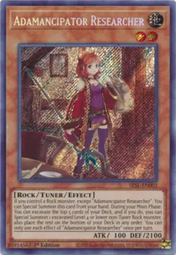 *** ADAMANCIPATOR RESEARCHER *** SESL-EN002 SECRET RARE 1ST EDITION YUGIOH! - Image 1